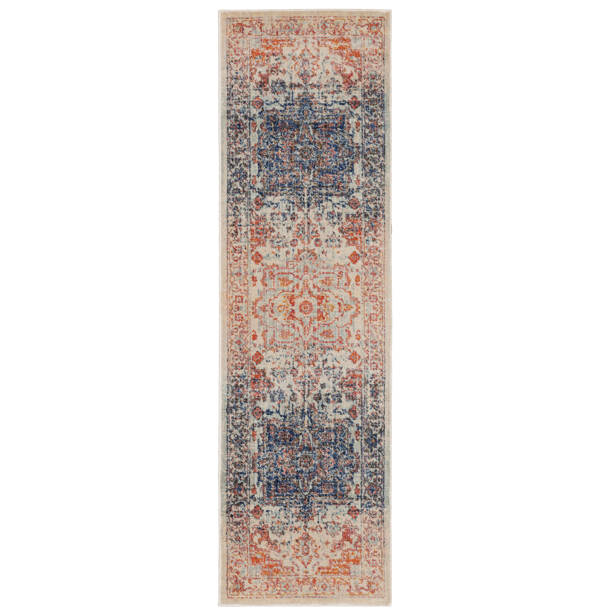 World Menagerie Pateros Oriental Orange/Blue Area Rug & Reviews Wayfair